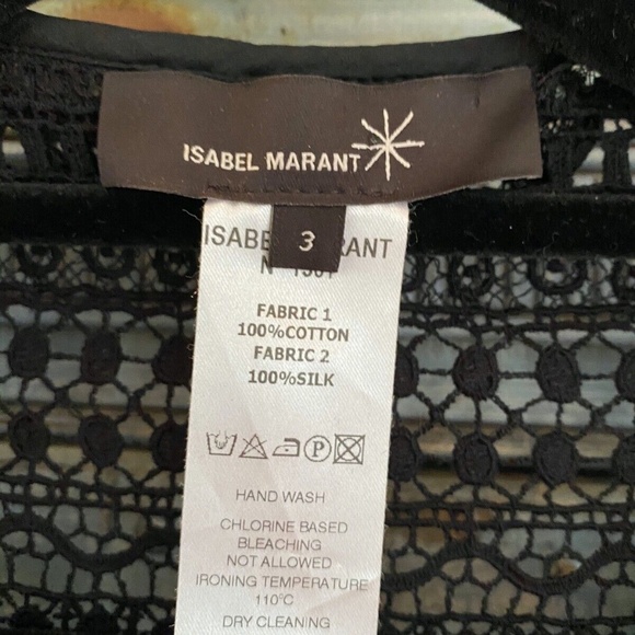 Isabel Marant black crochet jacket/cardigan size 3 - Picture 3 of 5